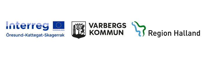 Loggor för interreg öks, varbergs kommun och region halland